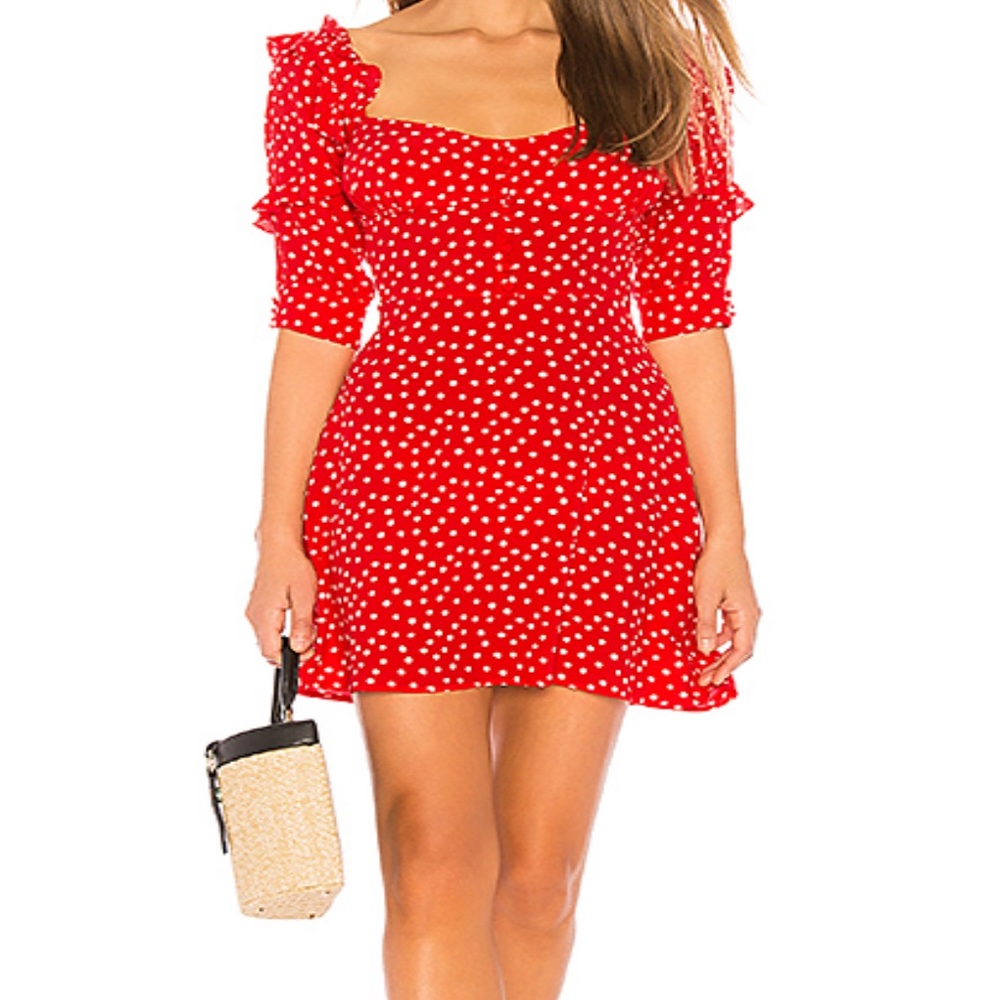 For Love and Lemons Red and White Polka Dot